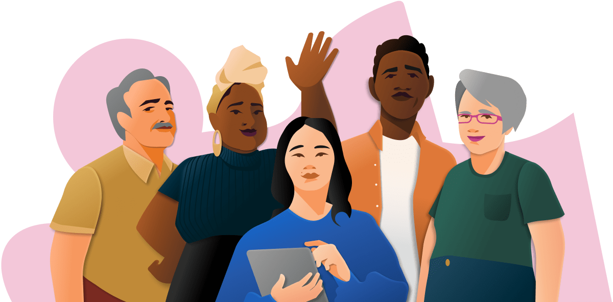 People celebrating success